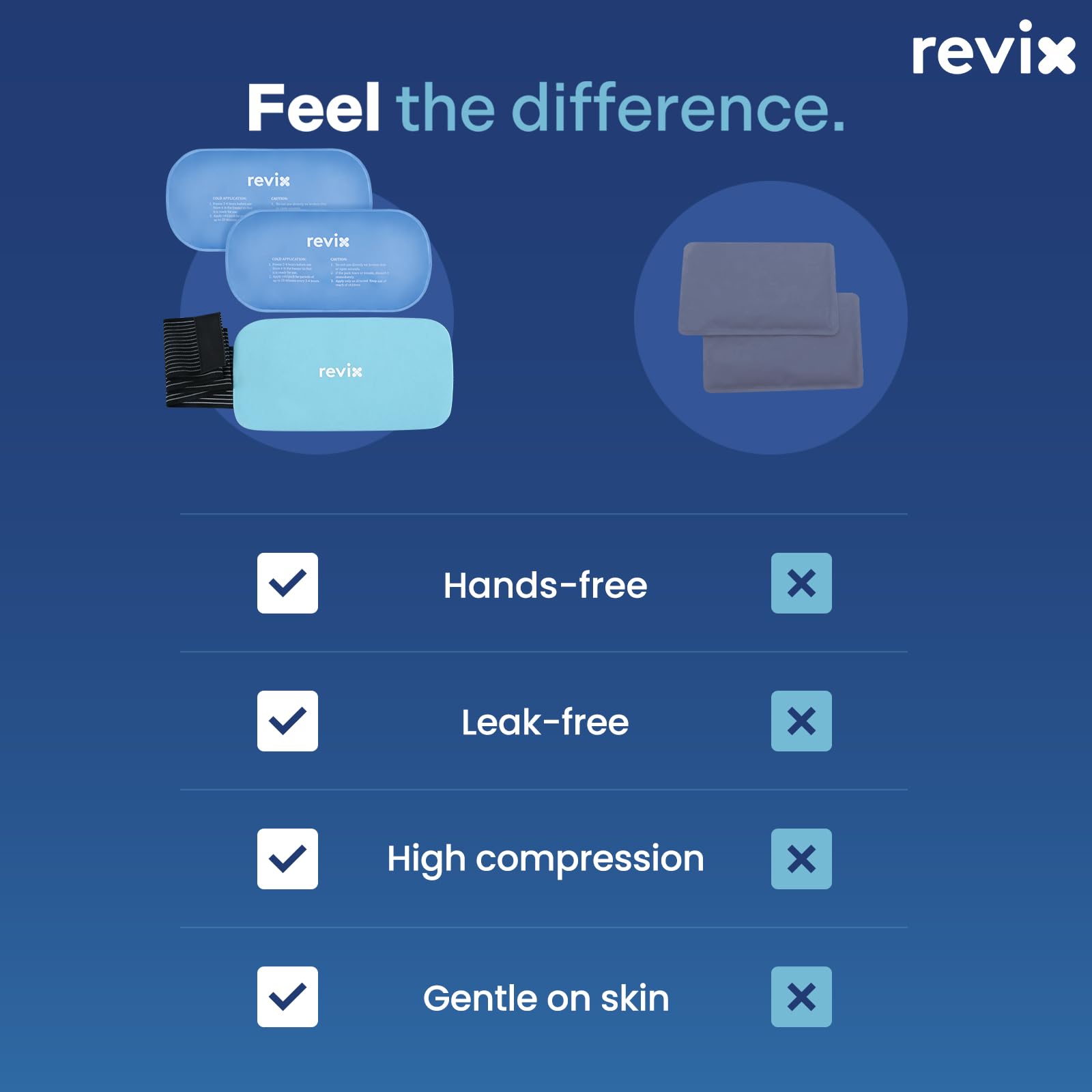 REVIX gel glacé réutilisable 14x7 – solution durable pour un refroidissement quotidien.