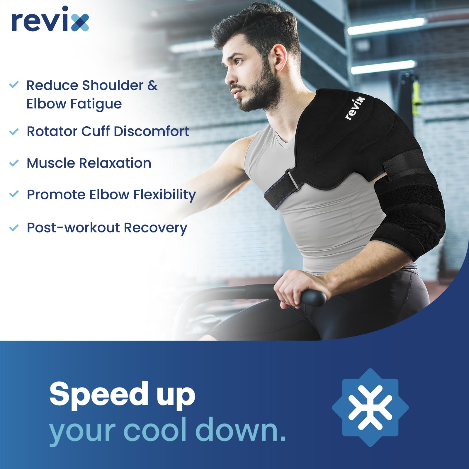 REVIX gel liquide doux et flexible, contact maximal sur les muscles