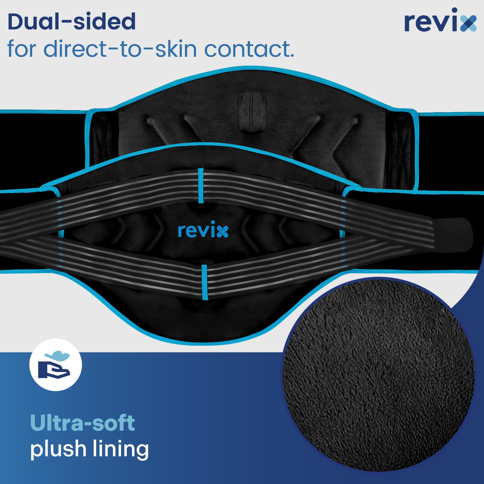 REVIX gel lombaire pliable qui s'adapte à la morphologie pour une couverture complète