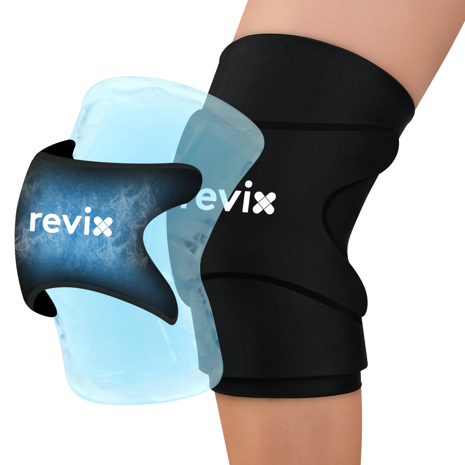 REVIX genou, gel 3D, refroidissement ciblé pour une récupération après effort.