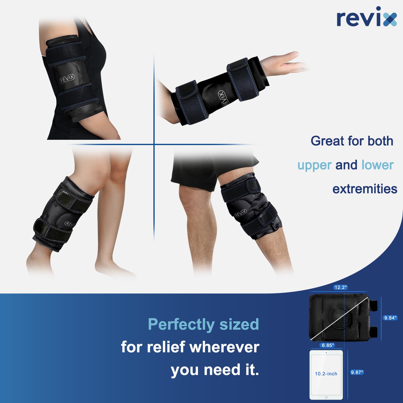 REVIX usages multiples s’applique sur coude, poignet ou mollet.