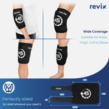 REVIX Genou utilisation allongée pour soulager après l'exercice.