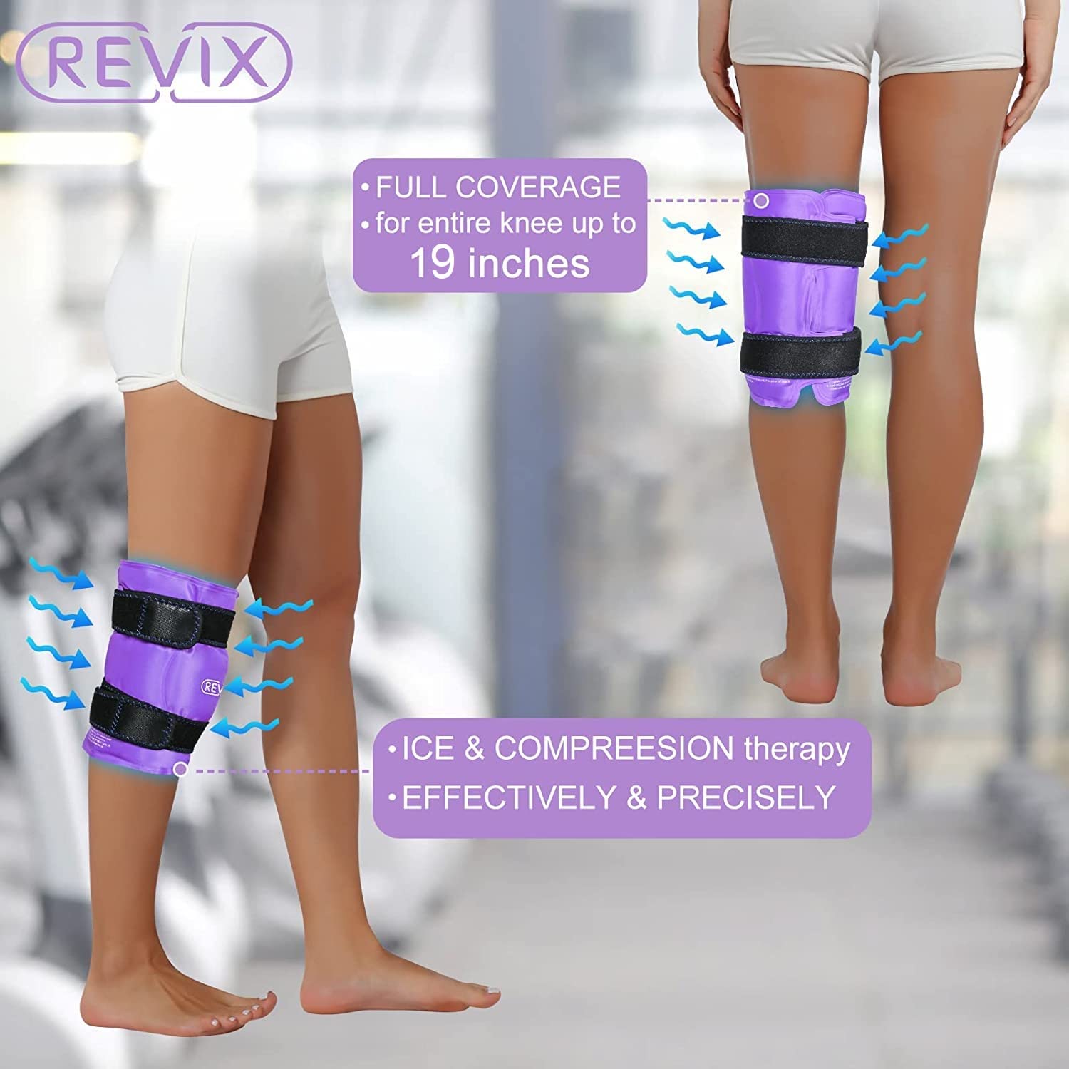 REVIX Genou XL : congélation longue durée pour un froid soutenu.