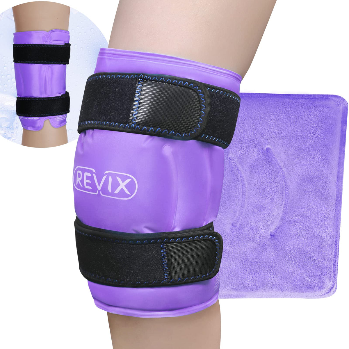 REVIX Genou XL : couverture glace complète pour un confort accru.