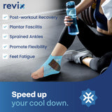 REVIX bande-glace-cheville-reglable ajuste facilement pour récupération personnalisée.