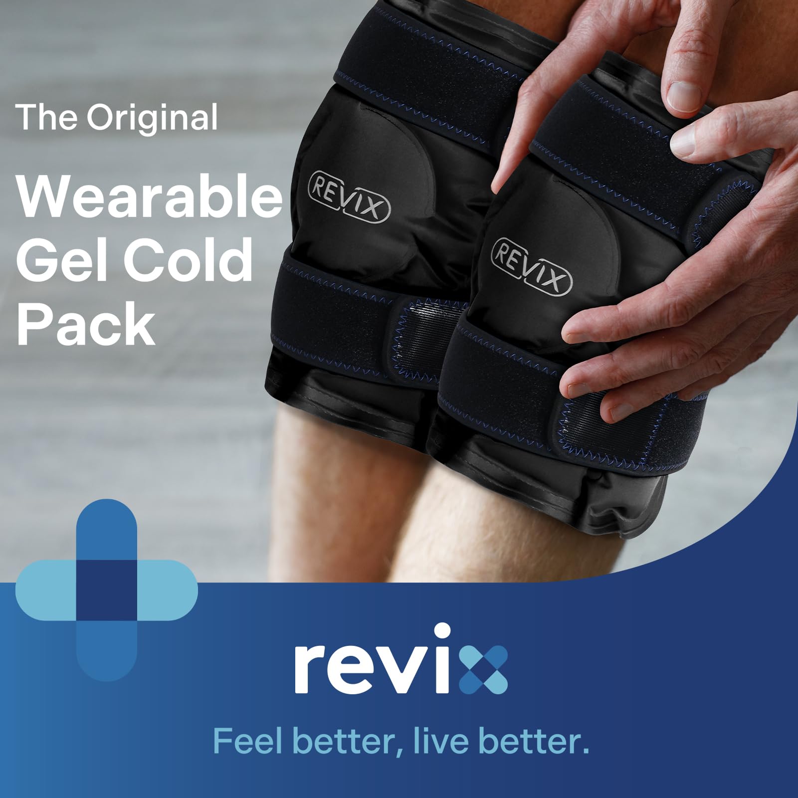 REVIX glace genou pliable offre compression et refroidissement confortables