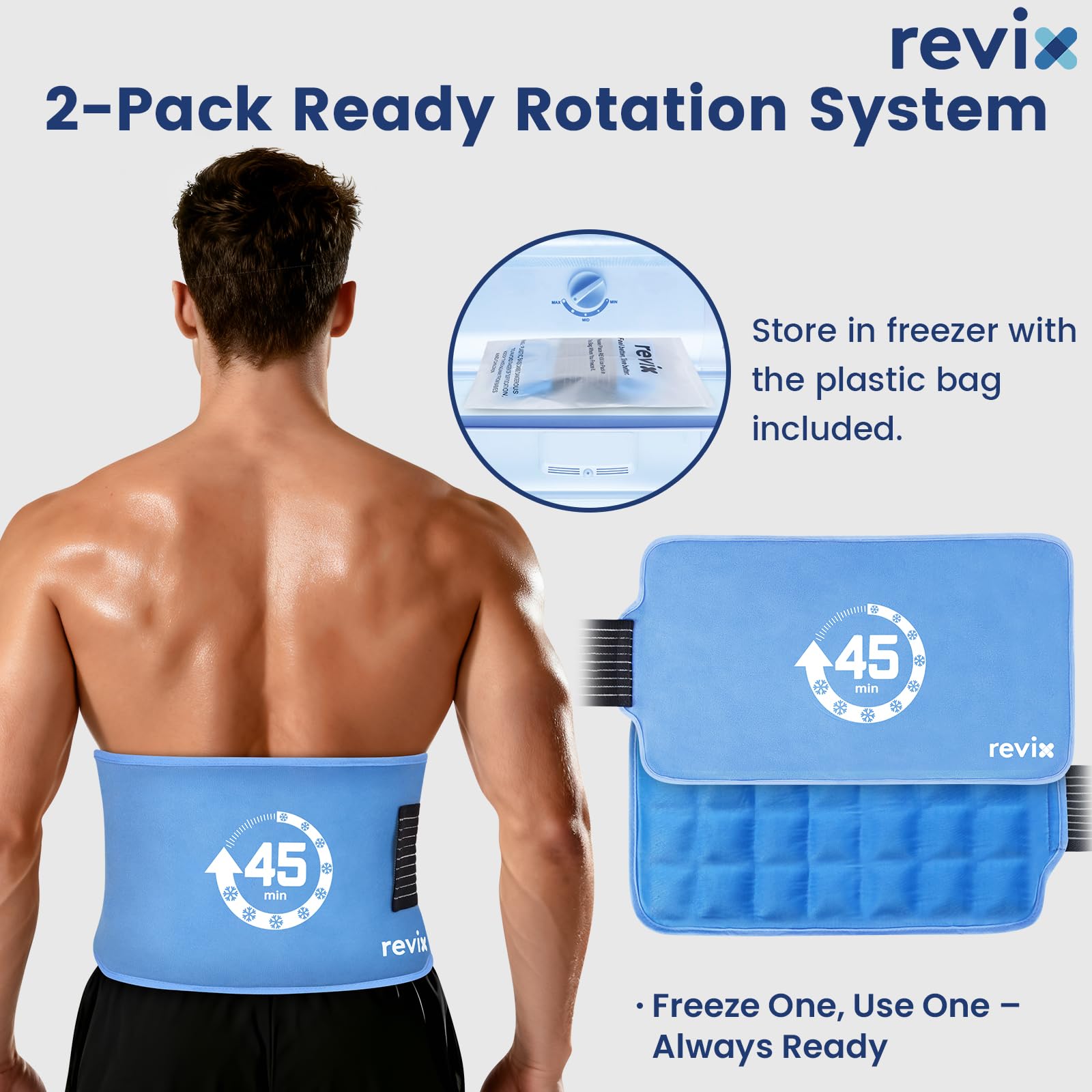 REVIX grand pack gel refroidissement durable après entraînement