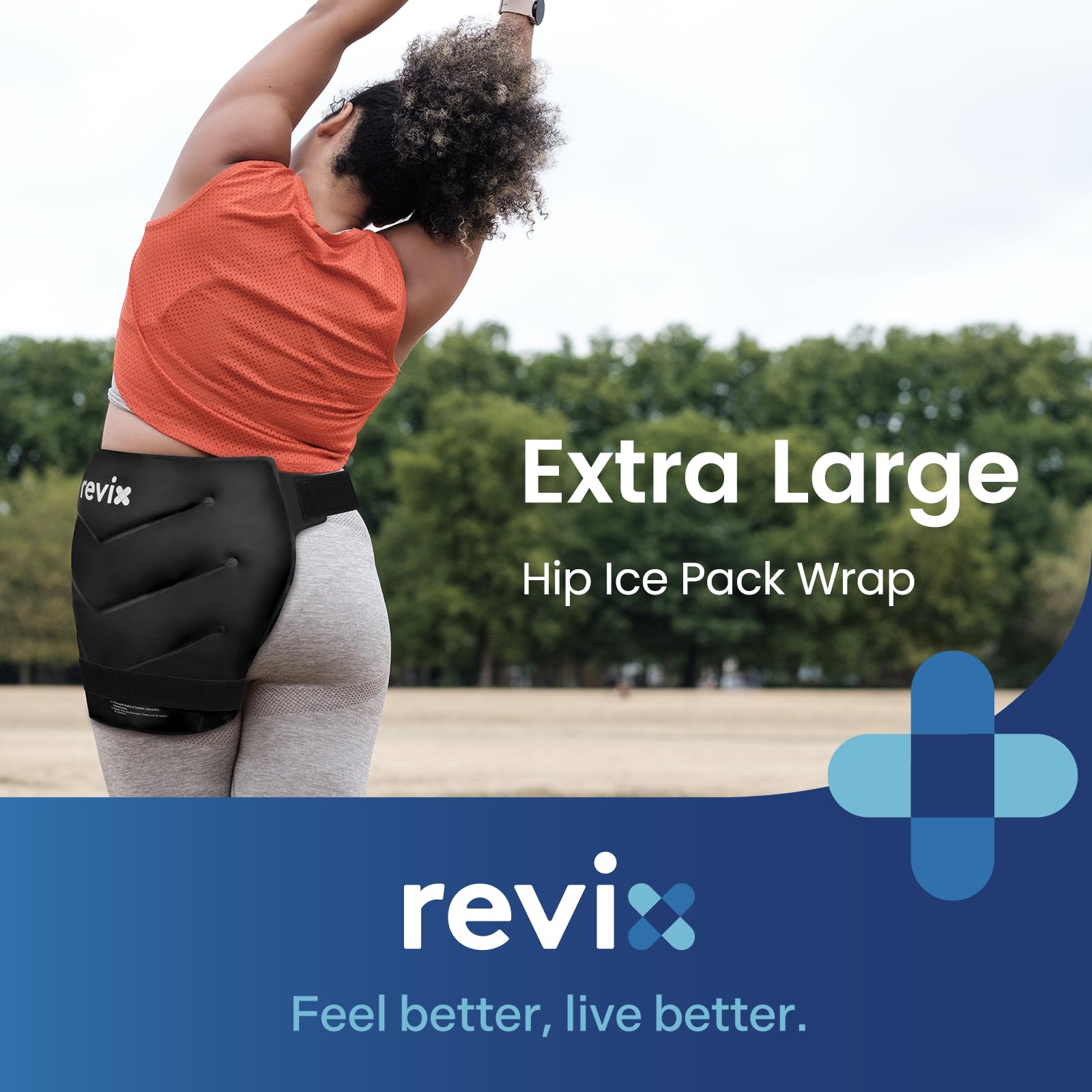 REVIX hanche glace XXL – sangles réglables pour ajustement sécurisé