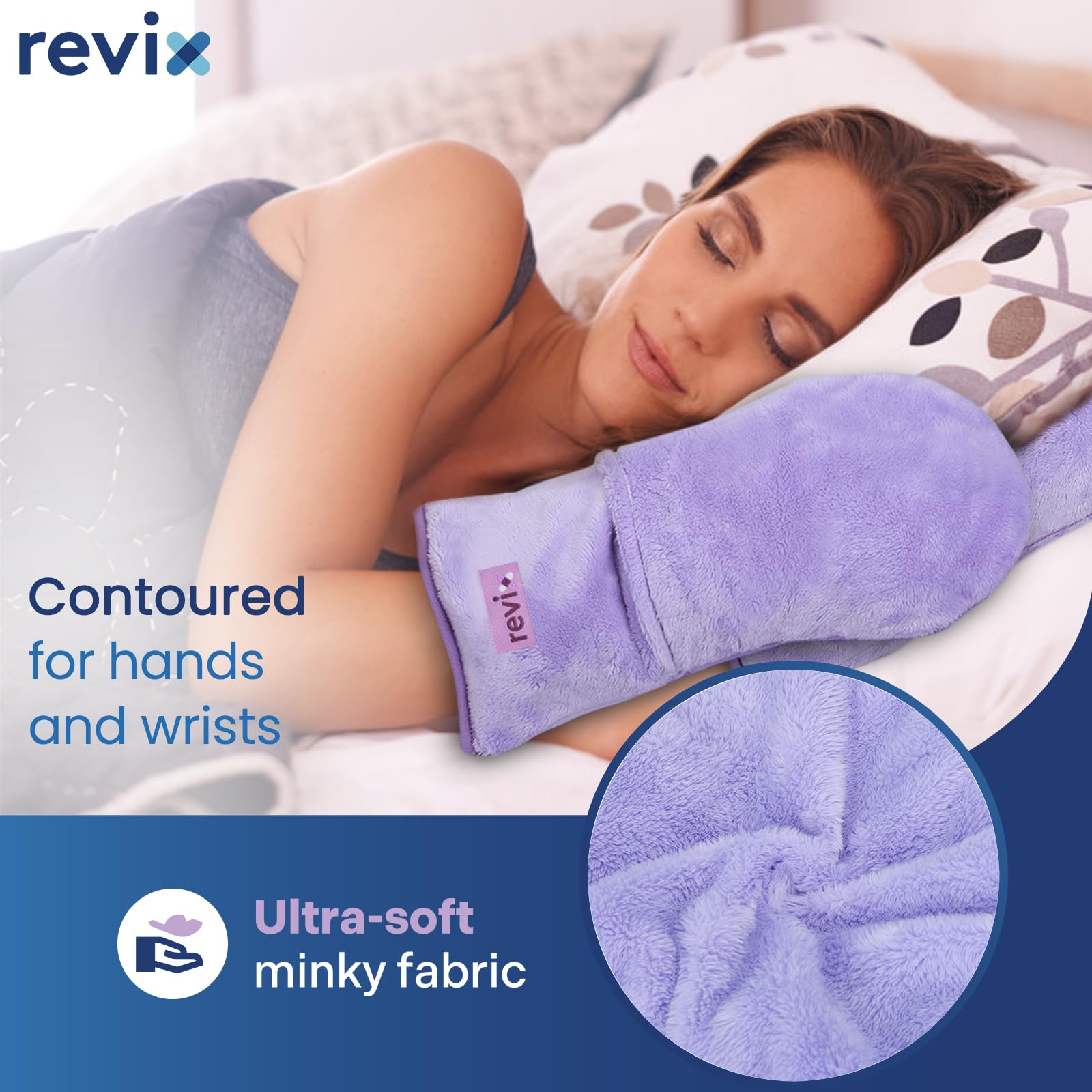 Mitaines REVIX - utilisation au micro-ondes pour chaleur rapide et réconfortante.