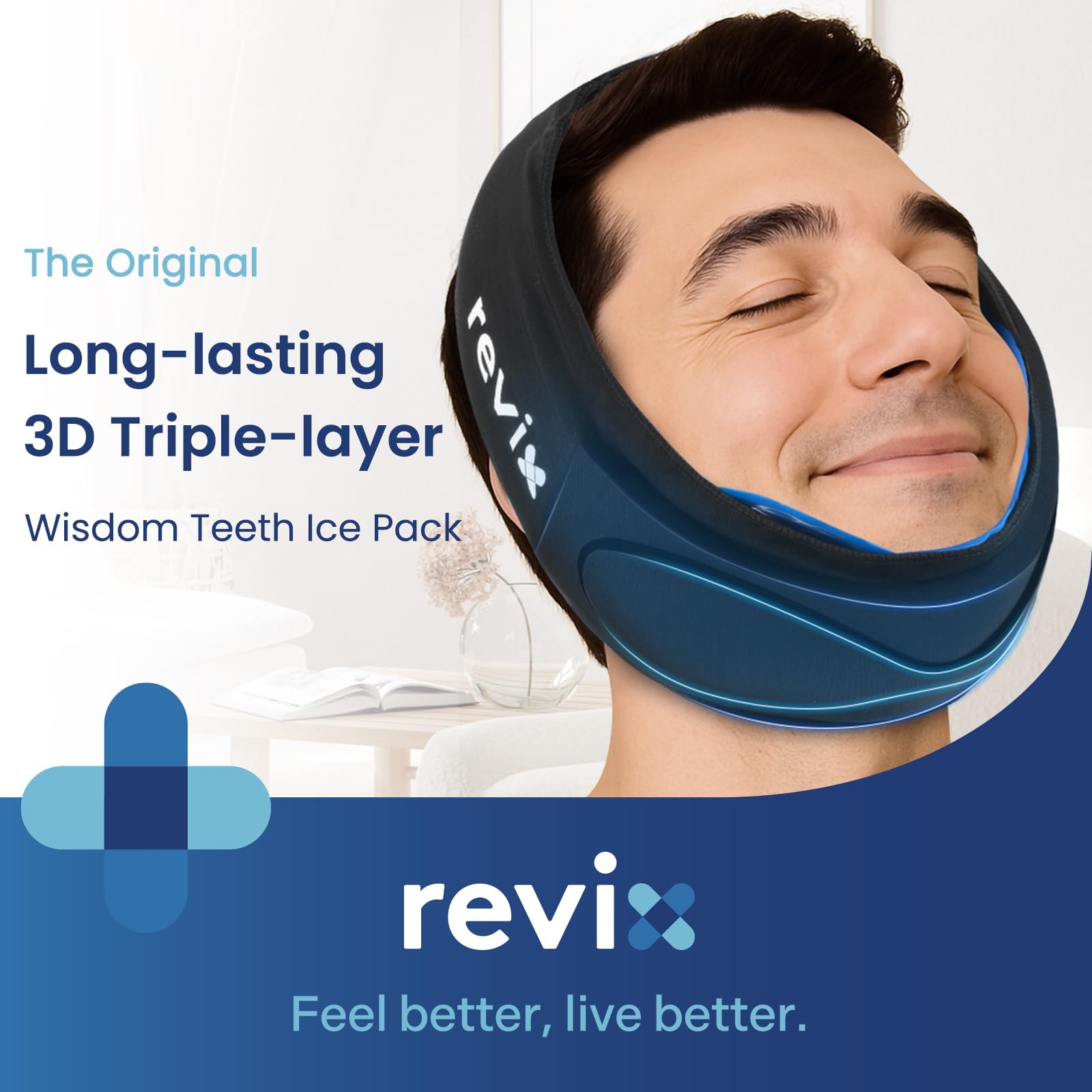 REVIX Pack gel glace amovible, refroidissement rapide et ciblé pour le visage