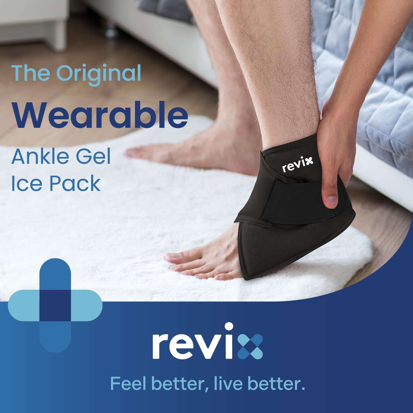 Pack REVIX glace cheville flexible qui conserve sa souplesse après congélation.