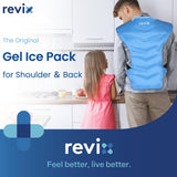 REVIX pack glace dos-épaule gel pliant, reste souple pour application confortable.