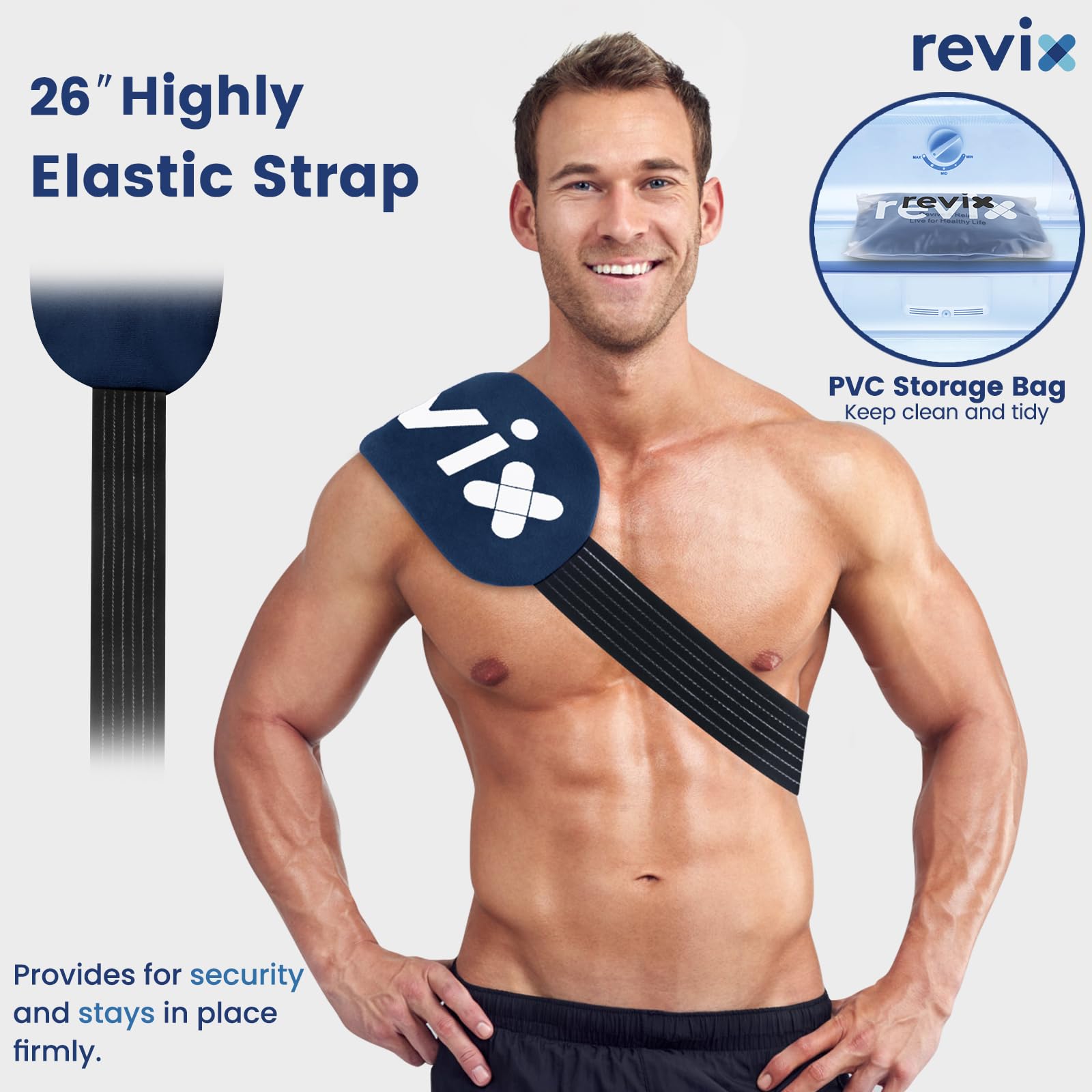 REVIX pack glace réutilisable après entraînement, récupération à domicile.