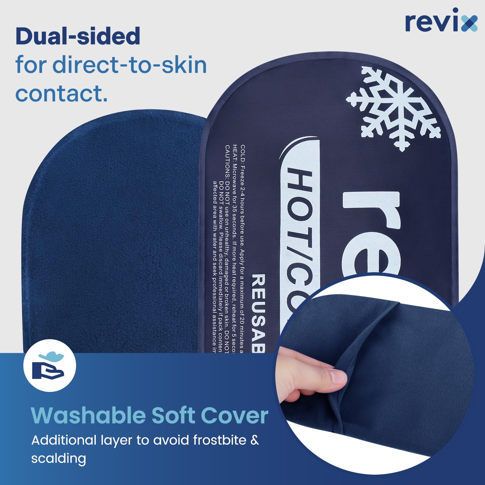 REVIX pack glace réutilisable pour l'épaule, contour flexible et efficace.