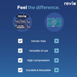 REVIX pack glace réutilisable usage quotidien, rangement facile au congélateur.