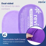 Compresses gel flexibles REVIX, adaptables à différentes zones du corps.