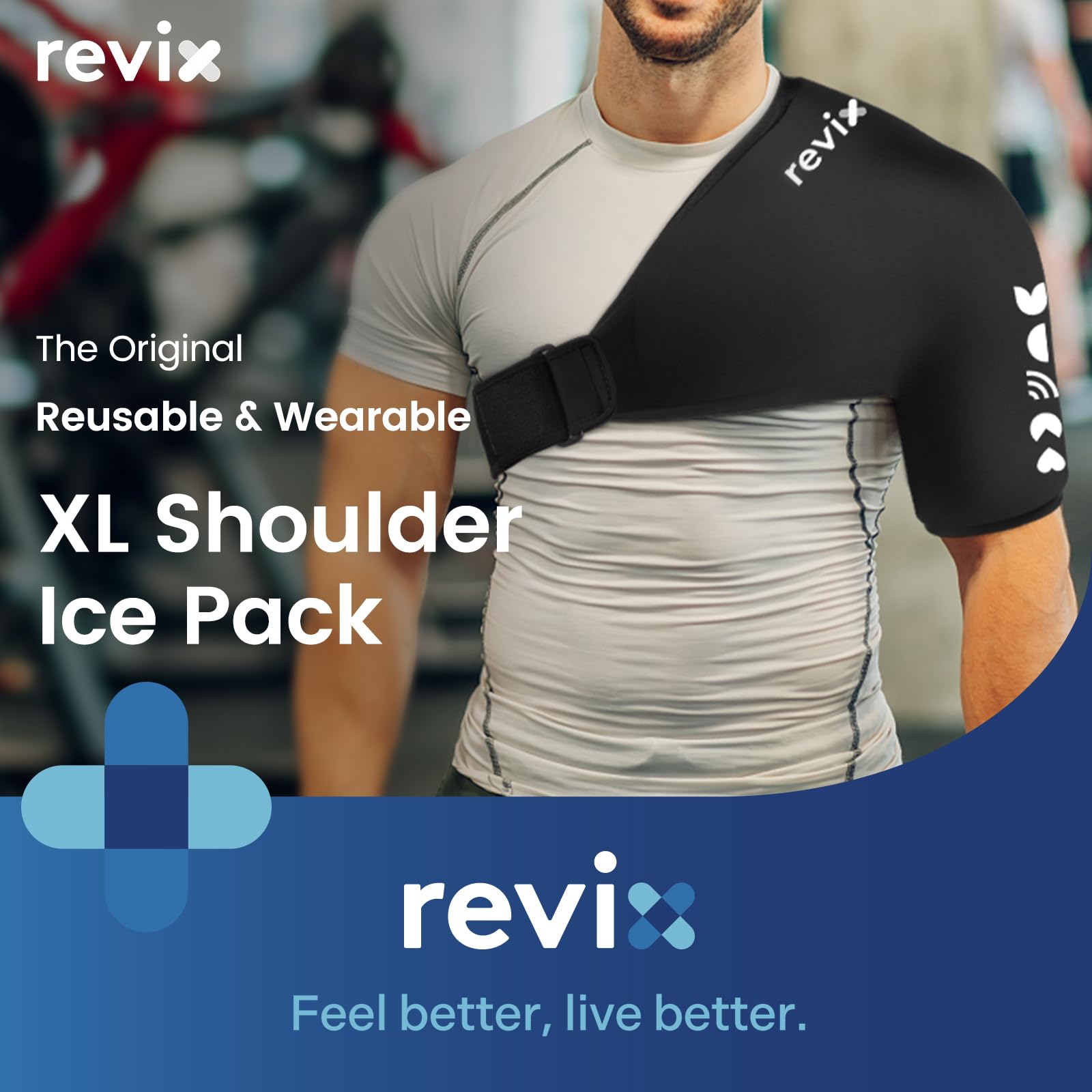 Revix épaule XL, sangle reglable pour un maintien personnalisé et confortable.