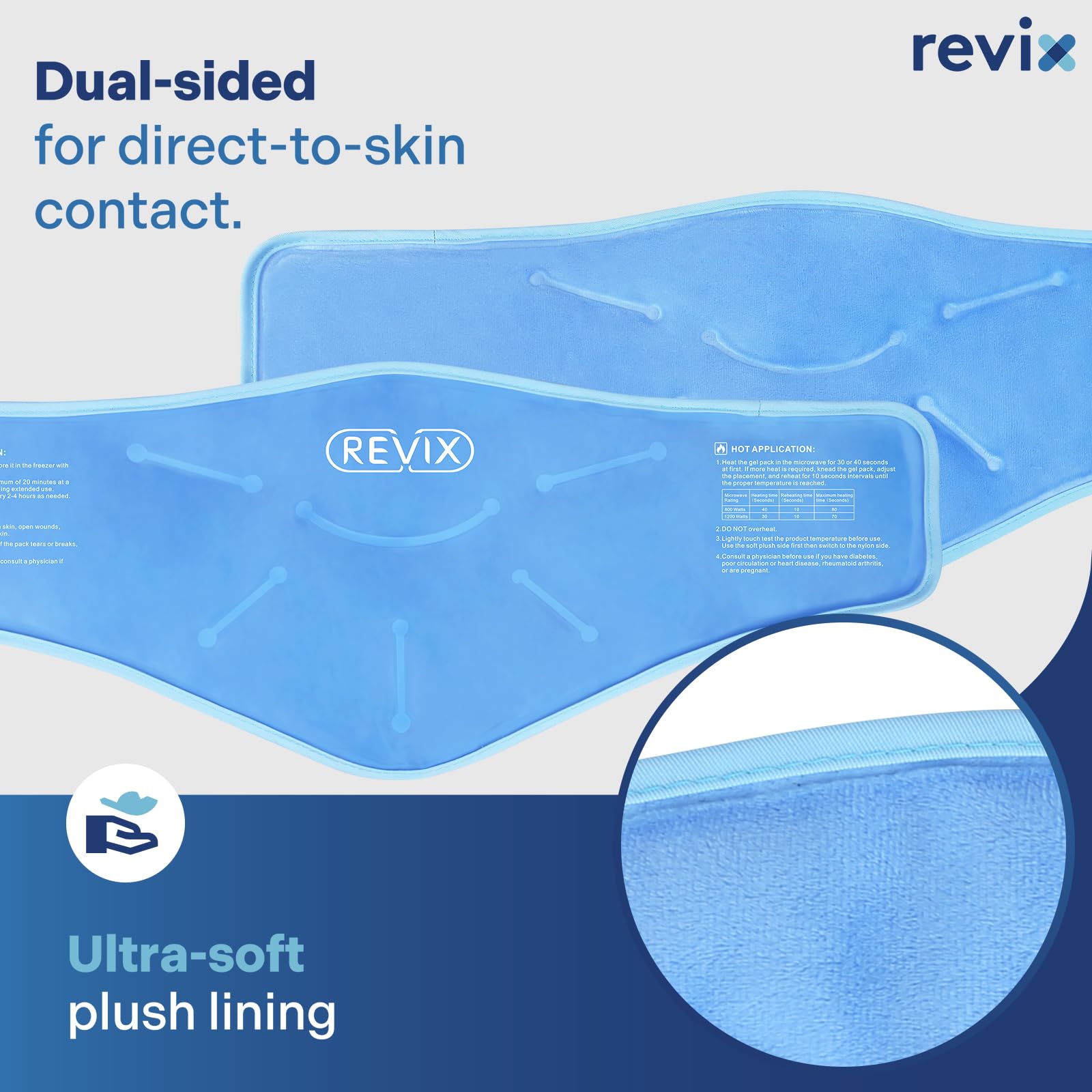 REVIX thérapie chaud-froid: utilisation double en chaleur ou froid