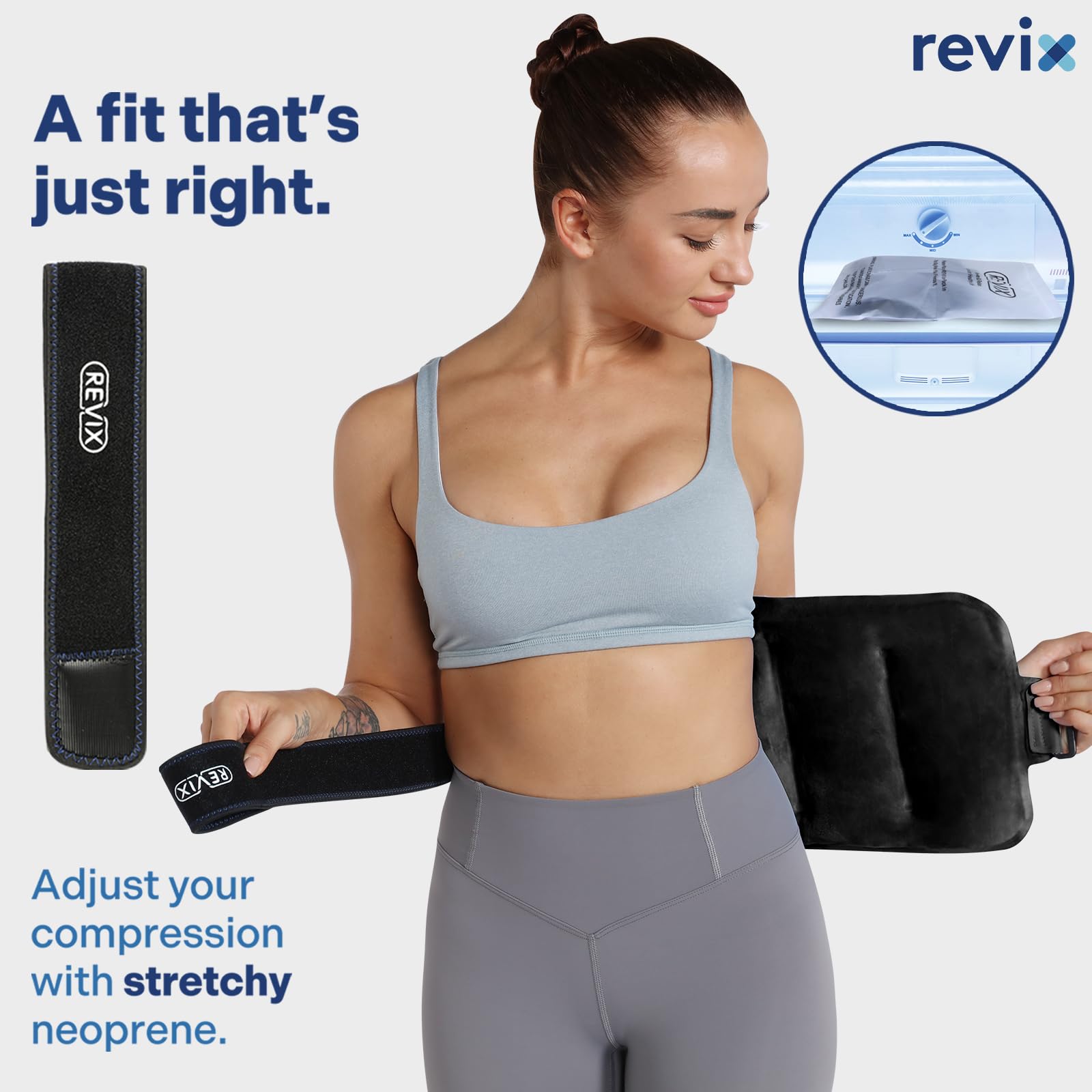 REVIX wrap glace dos-haut : refroidissement flexible pour le haut du dos.