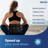 REVIX wrap glace jambe : aide potentielle à la récupération après activité.