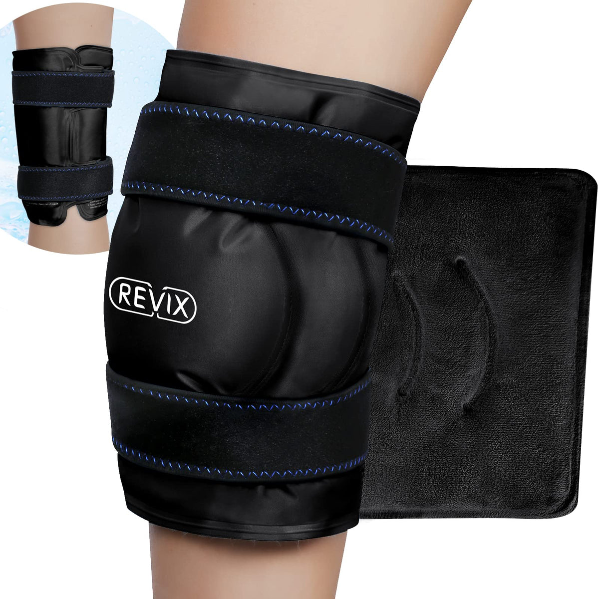 Bandeau REVIX XL glace genou entier, soulage et déploie le froid uniformément.
