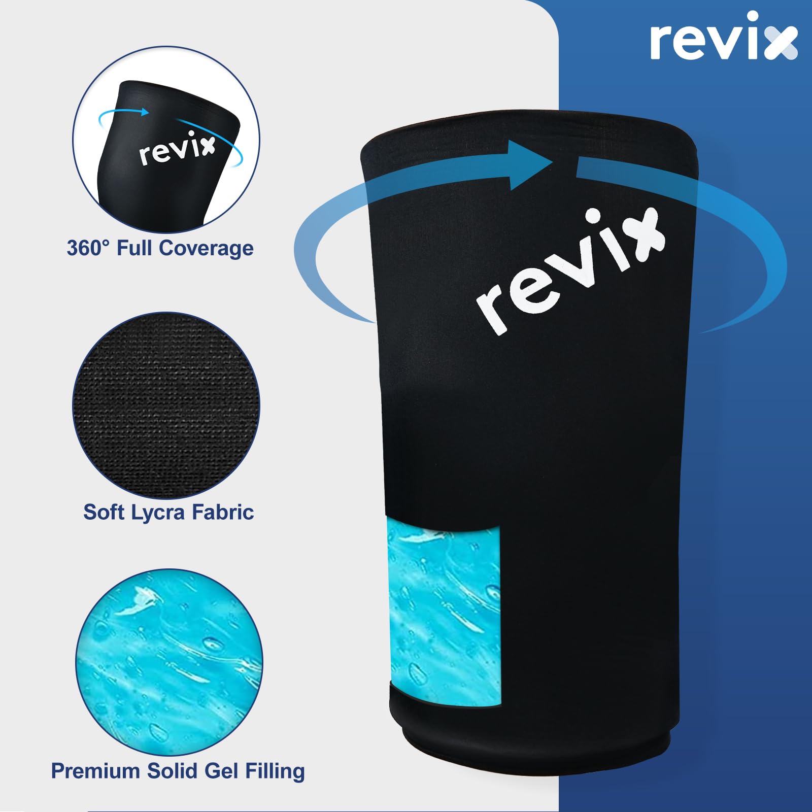 REVIX XL taille extra pour tibia assure un ajustement confortable et polyvalent.