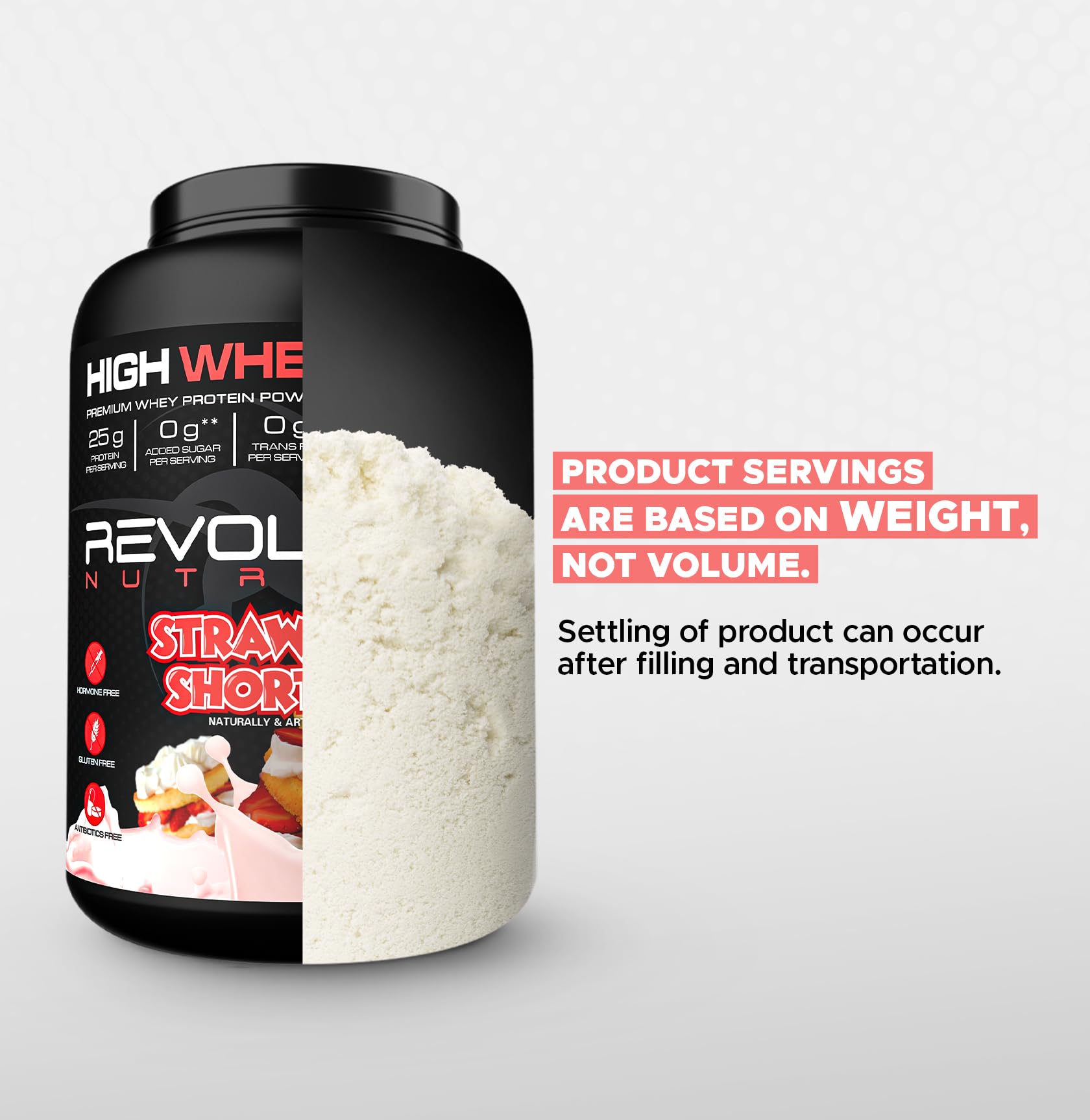 Revolution Nutrition High Whey offre 25 g de proteine par dose pour vos entraînements.