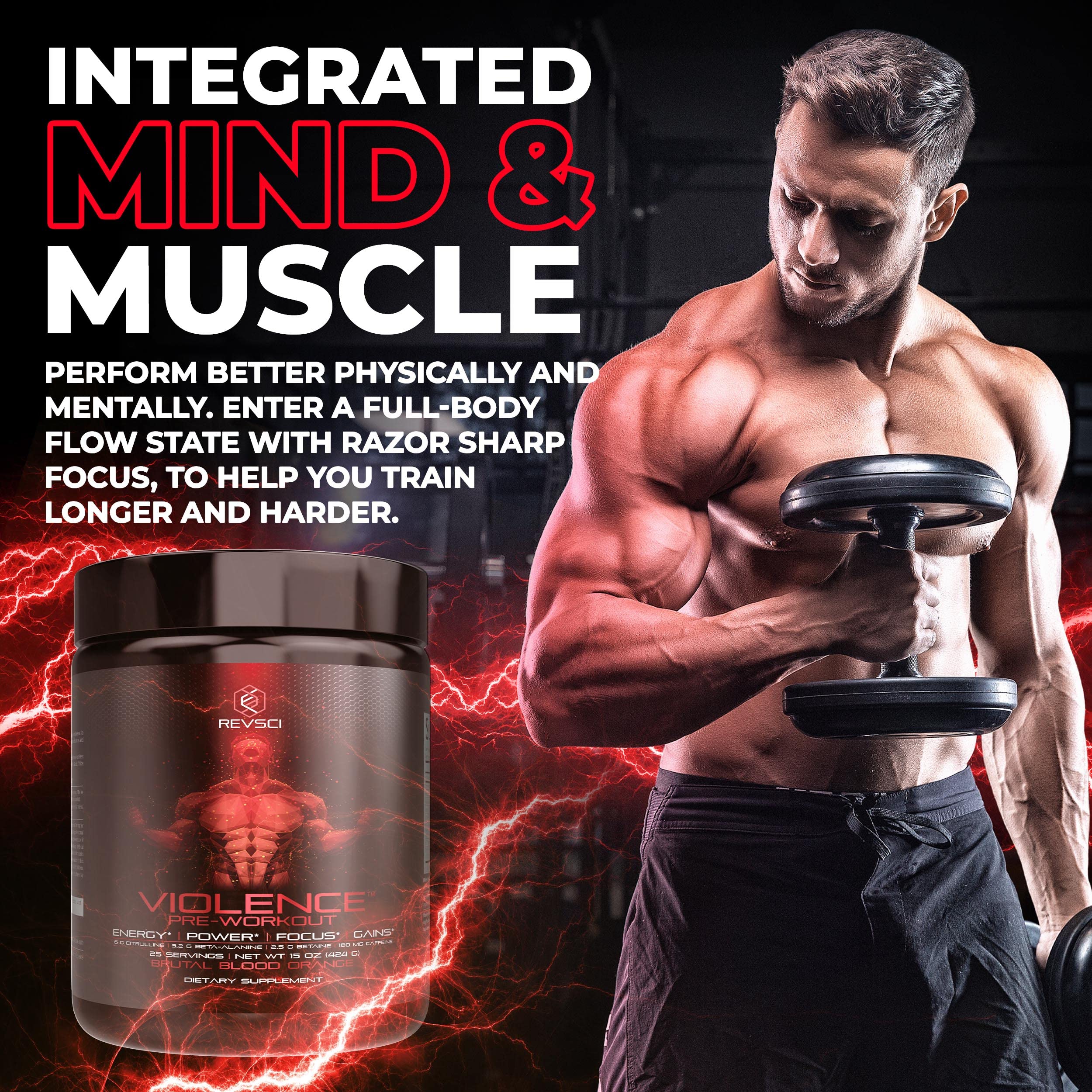 Violence Pre Workout, bêta-alanine pour retarder la fatigue musculaire