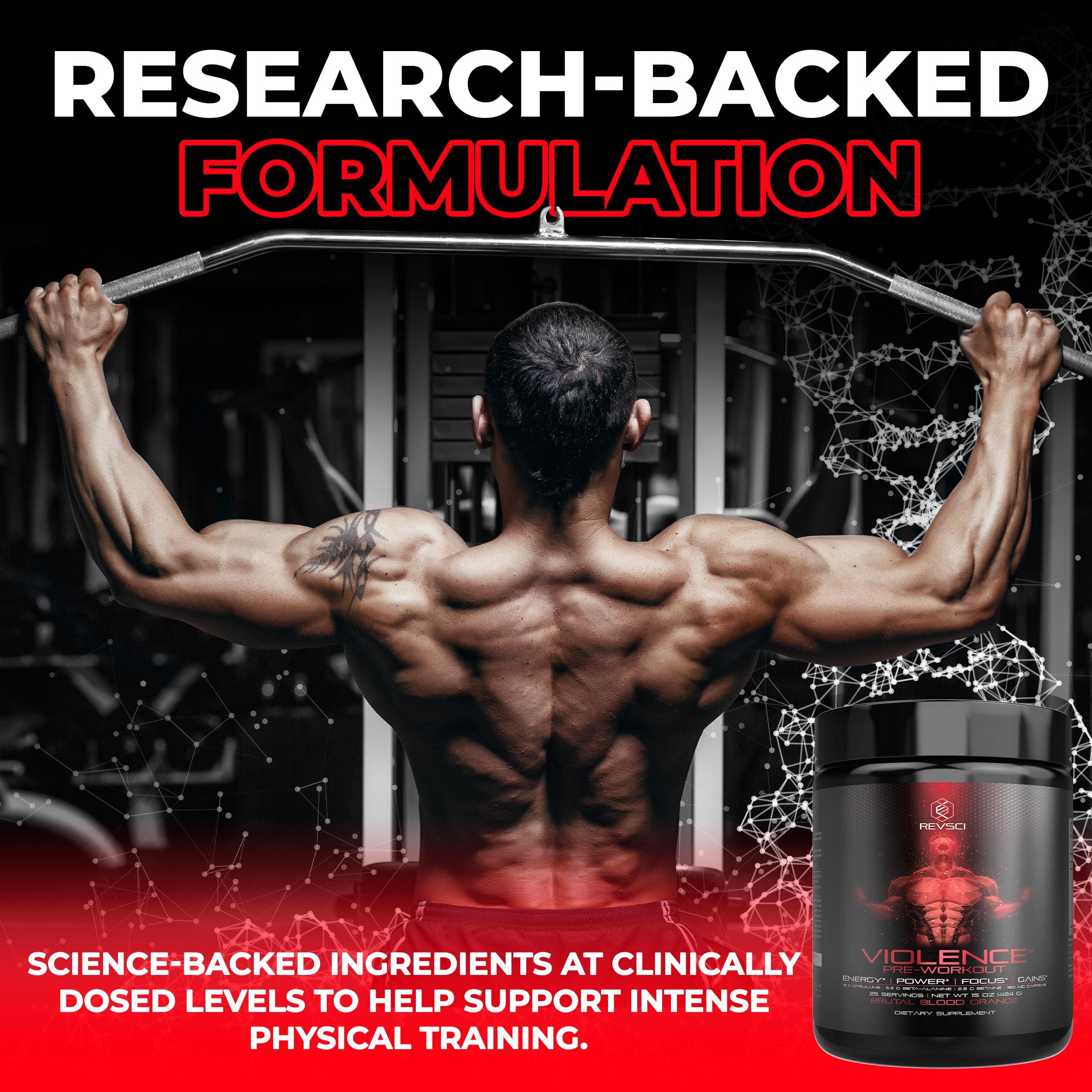 Violence Pre Workout, Rhodiola Rosea pour humeur et focus