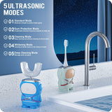 RexCodar brosse dents enfant, design astronaute bleu pour rendre le brossage captivant.