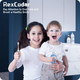 RexCodar brosse dents enfant bleu, idéale pour les 2–6 ans et les routines quotidiennes.