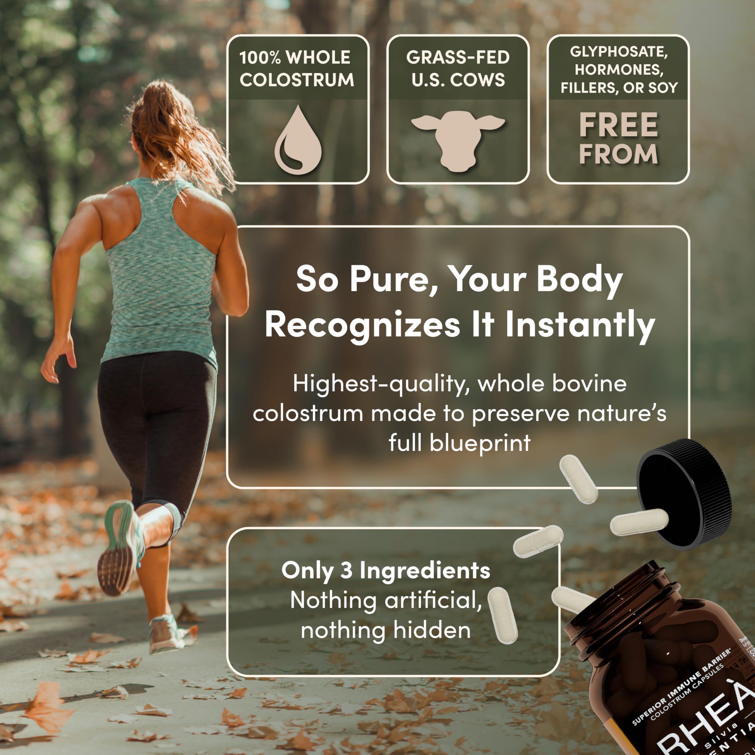 RHEASILVIA Rhea Essentials Colostrum microbiote équilibré et absorption des nutriments