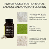 Rheasilvia Rhea Myo-Inositol – formule 40:1 adaptée au rythme féminin.