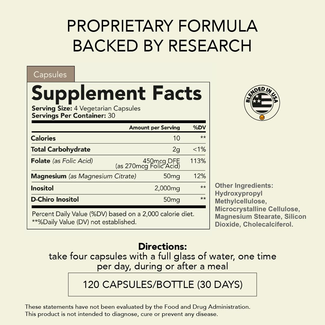 Rheasilvia Rhea Myo-Inositol – ingrédients non-GMO et sans additifs artificiels.