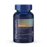 Rheuskin Motion bouteille close-up montrant la formulation 4-en-1 pour les articulations.