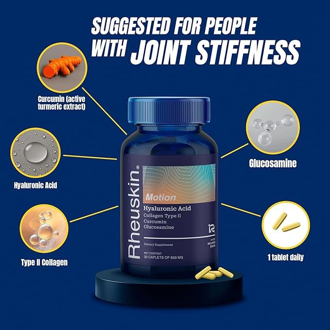 Rheuskin Motion ingredients hyaluronique: hydratation et confort articulaires.