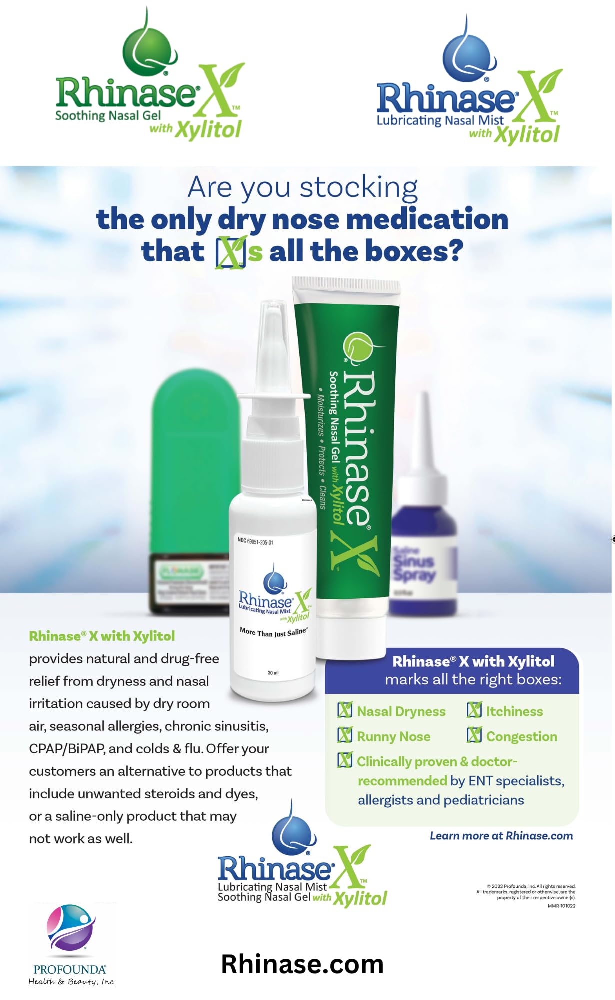 Rhinase X Aperçu Spray nasal: utilisation simple pour les passages nasaux.