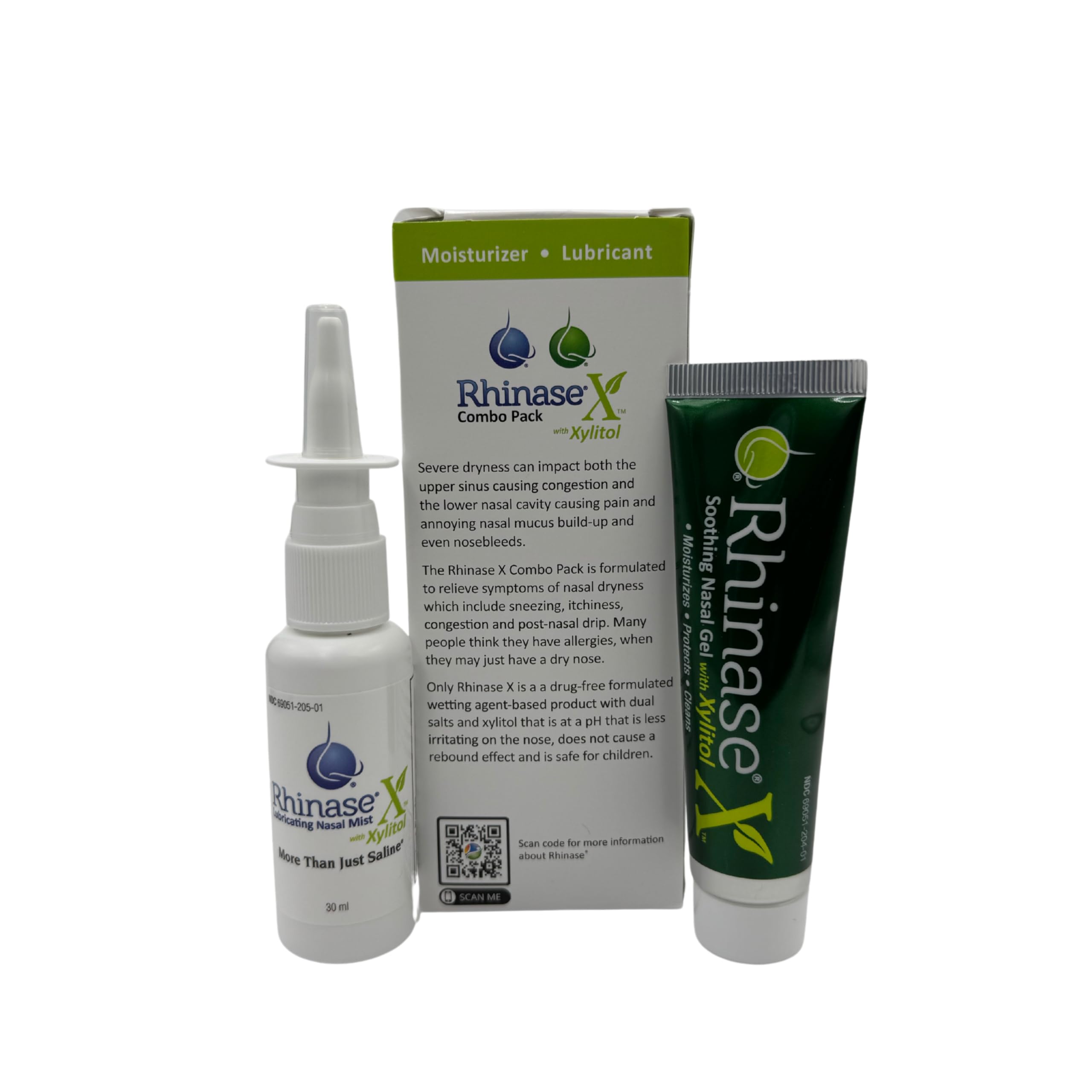 Rhinase X Spray nasal 30 ml: application douce pour la congestion.