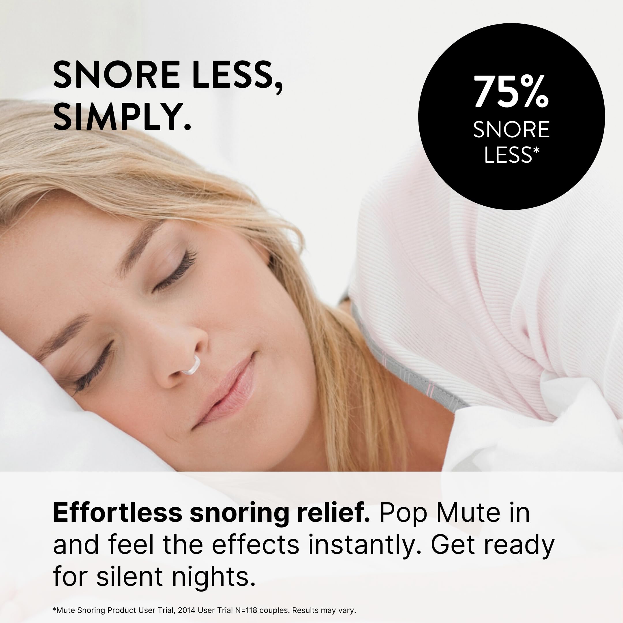 Rhinomed Mute offre confort et ajustement personnalisable.