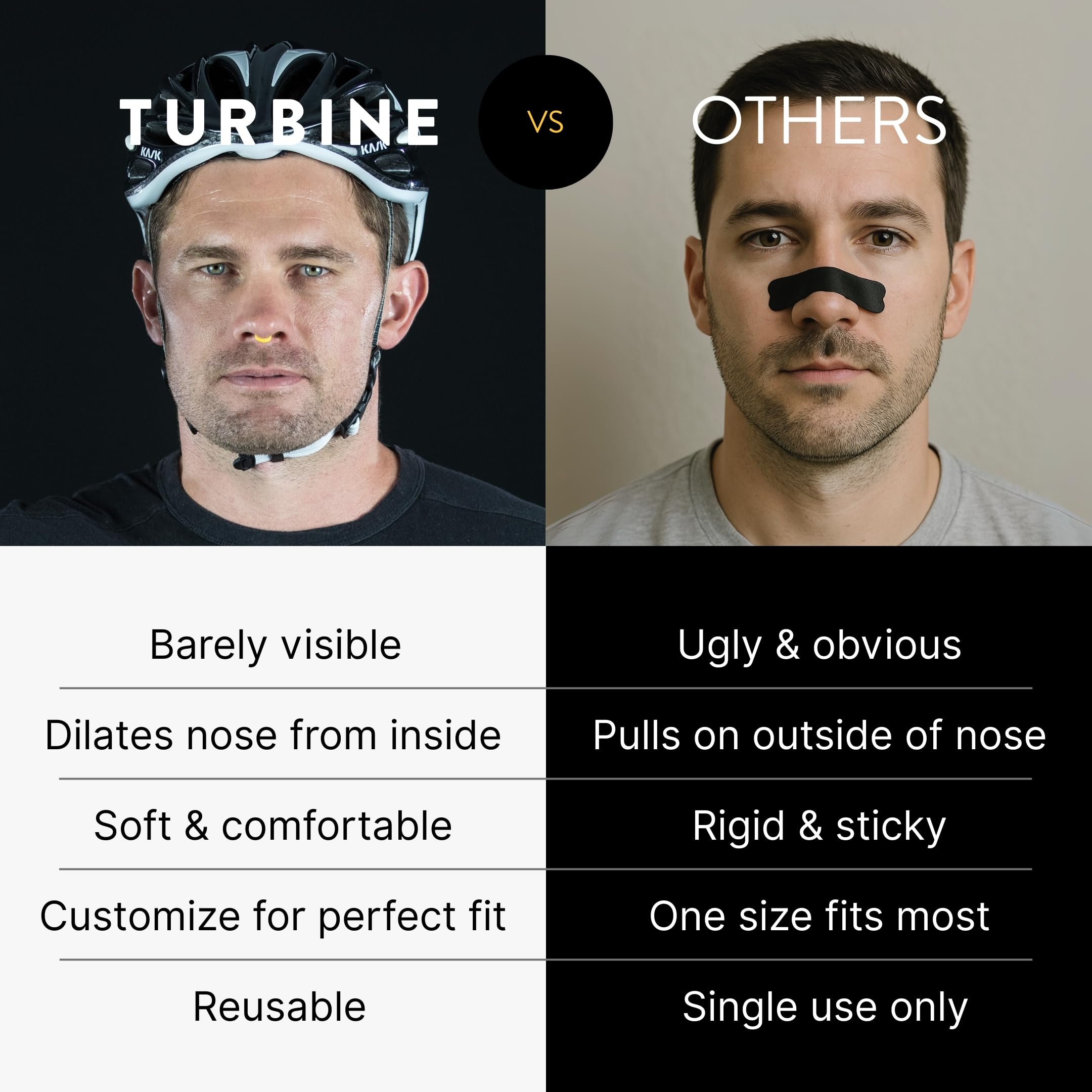 Rhinomed Turbine utilisé par un athlète en mouvement pendant l’entraînement.