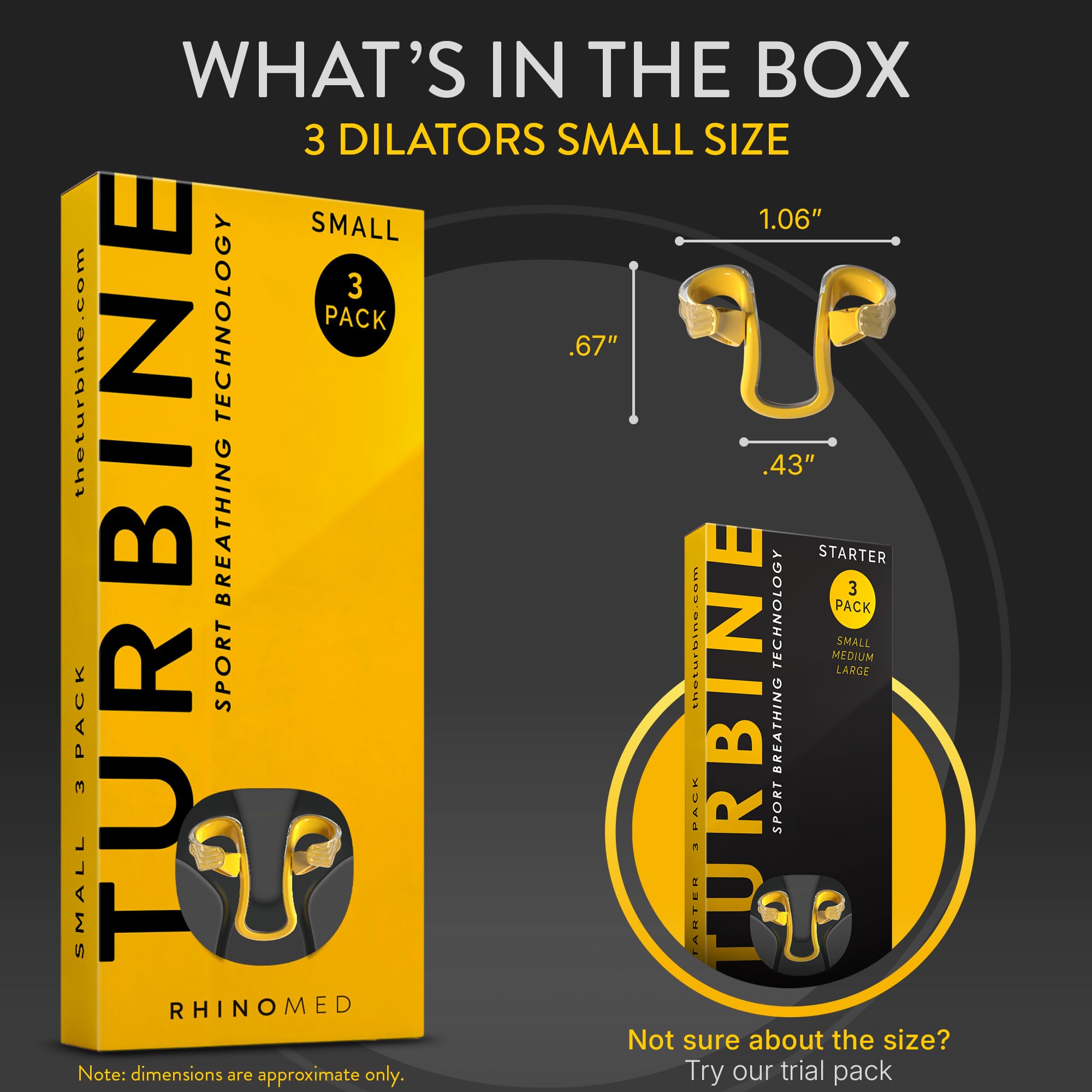 Conception confortable Rhinomed Turbine avec ajustement personnalisable pour performance.