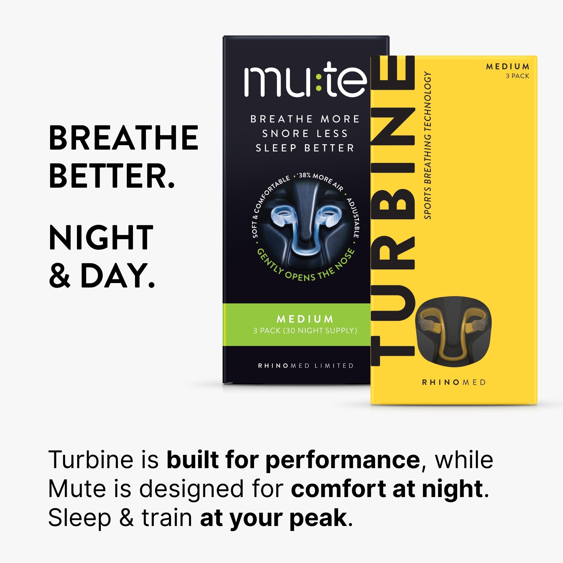Rhinomed Turbine peut soutenir la respiration pendant les sessions d'entrainement et de repos.
