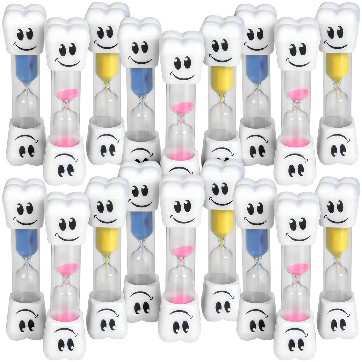 Rhode Island Novelty Smile Tooth, sablier 2 minutes, couleurs assorties, idéal pour jeux rapides.
