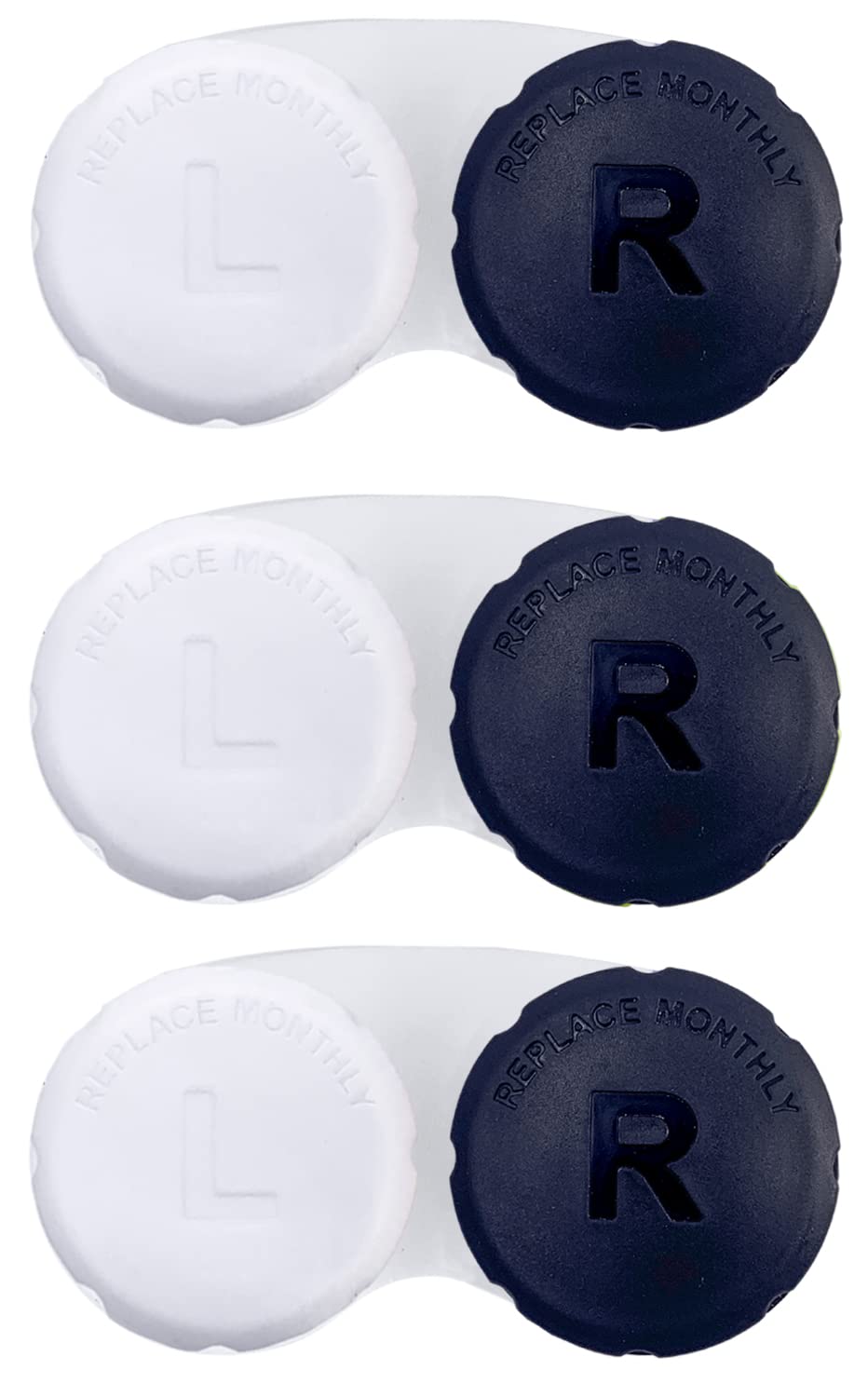 RHUI boîte lentilles voyage noir, rangement sûr pour lentilles en déplacement.