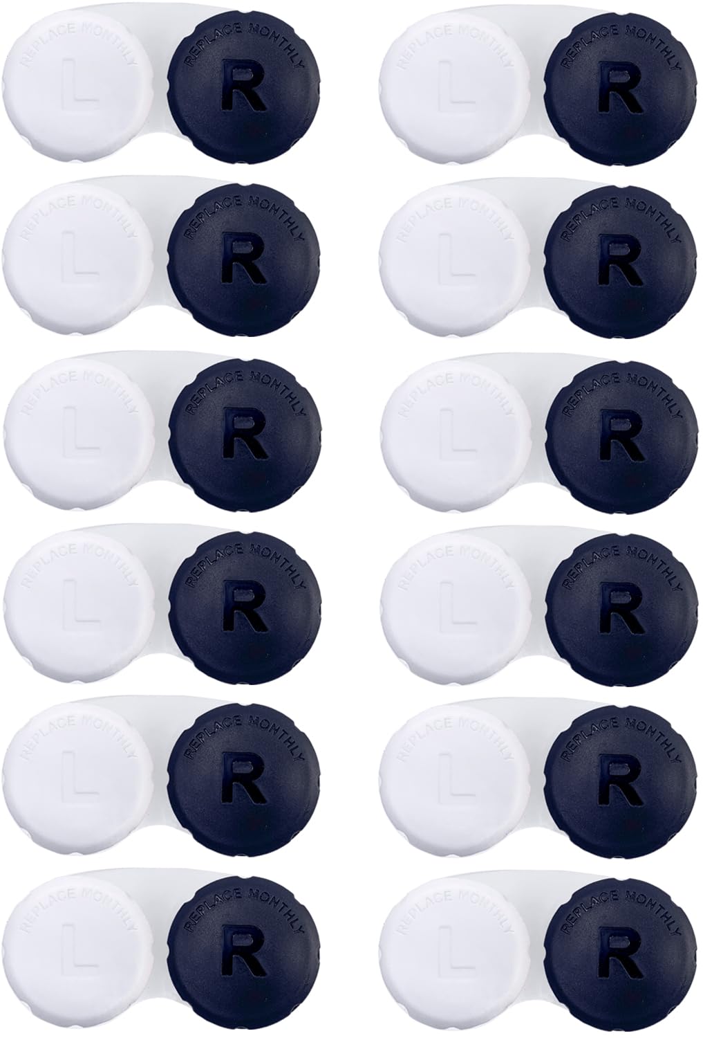 RHUI lot de 12 étuis lentilles noirs, rangement pratique et sûr au quotidien.