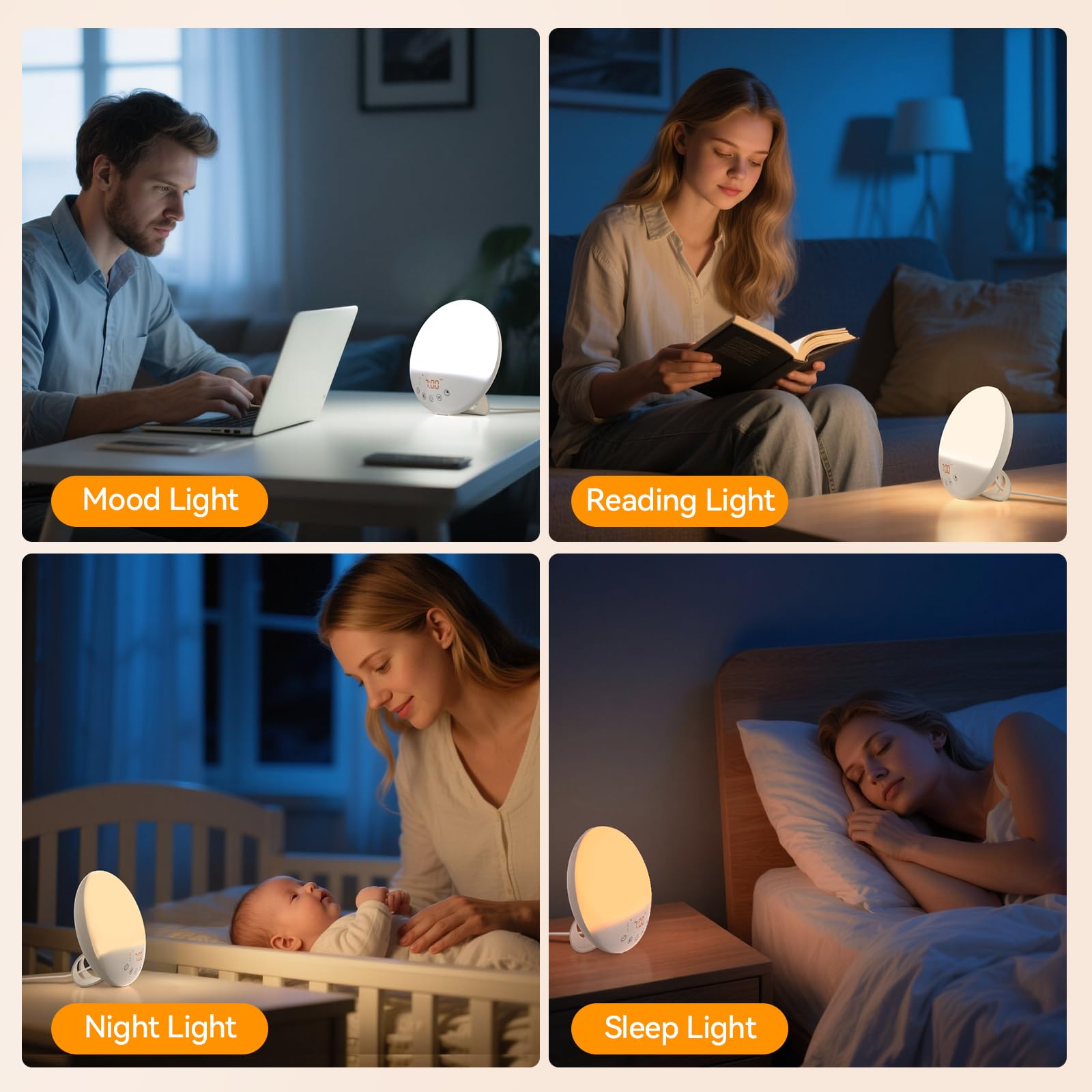RICIAL Wake Up Light: snooze reglable pour gagner du temps.