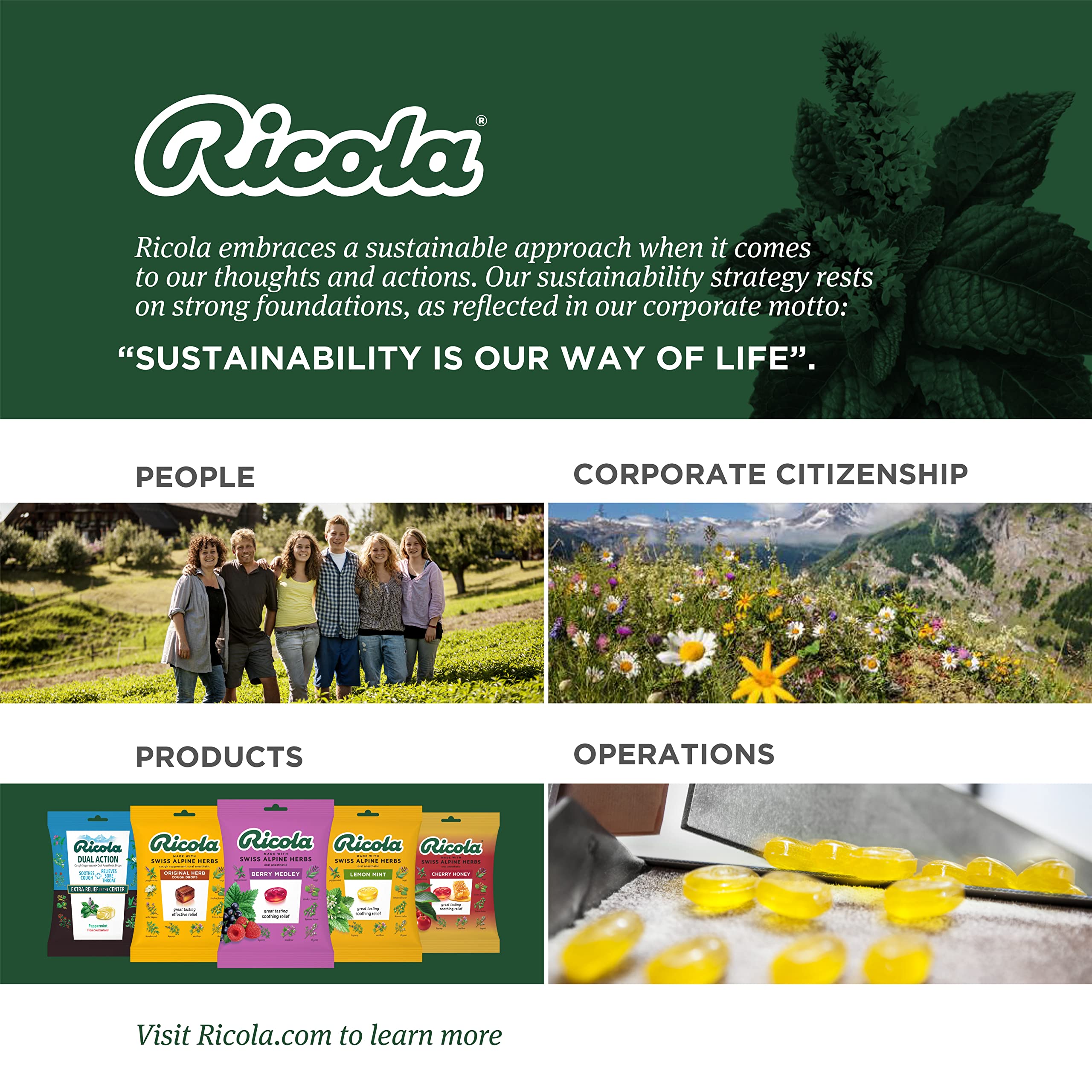 Boîte Ricola avec protection et hygiène, transport sûr.
