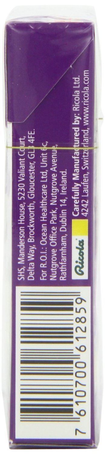 Ricola fleur de sureau, tube compact prêt pour une pause.
