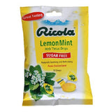 Ricola LemonMint pastilles sans sucre : soulagement naturel pour gorge irritée et toux.