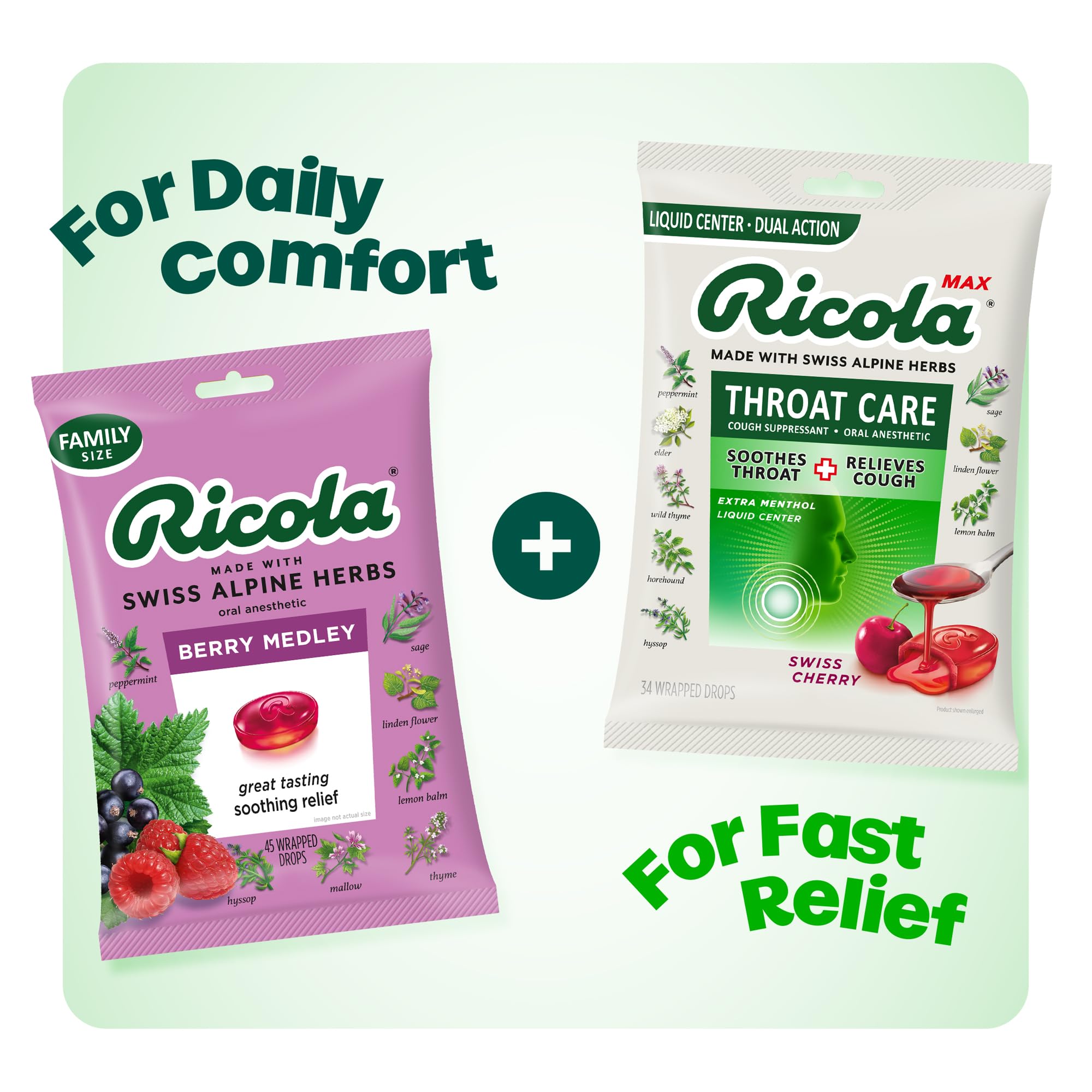 Ricola Max Sensation Menthol Frais – menthol frais pour gorge apaisée.